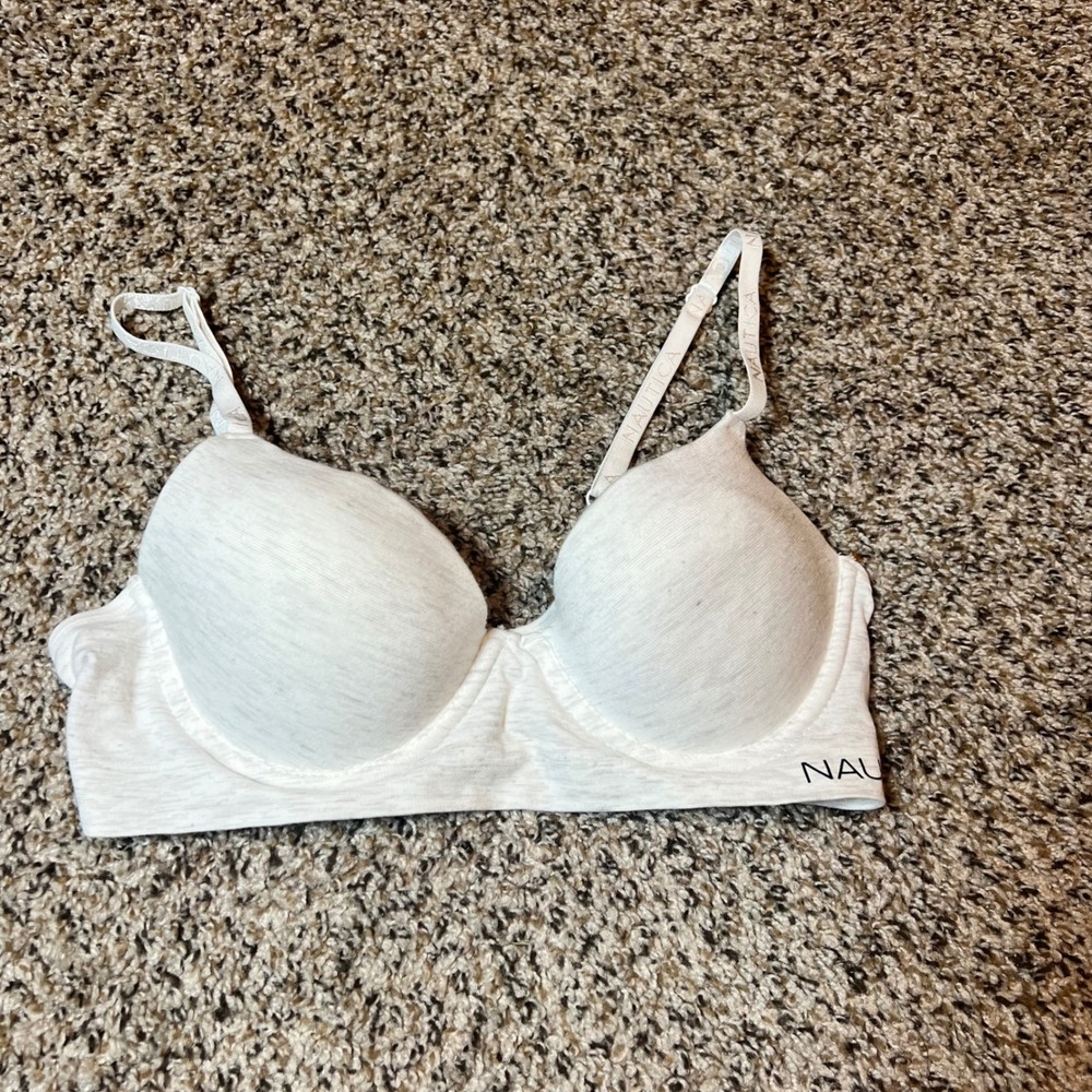 Nautica Intimates Lightly Padded Everyday Bra Comfortable Heathered 34B‎
